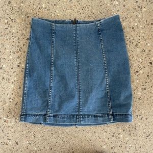 Free People Women’s Medium Wash Mini Skirt 4